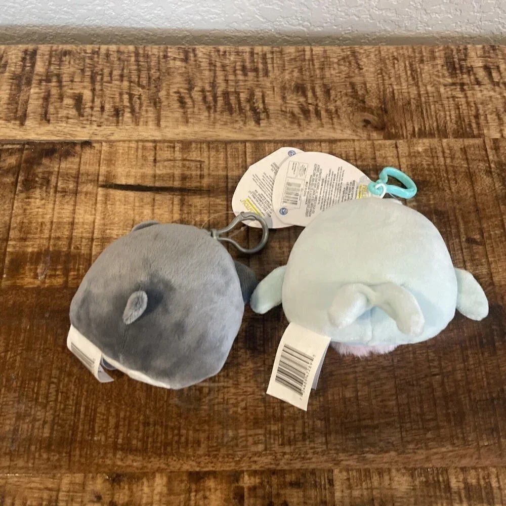 Squishmallow 3.5” Heart Valentine Ryan Husky Clip On Keychain- NWT Narwhal Niema